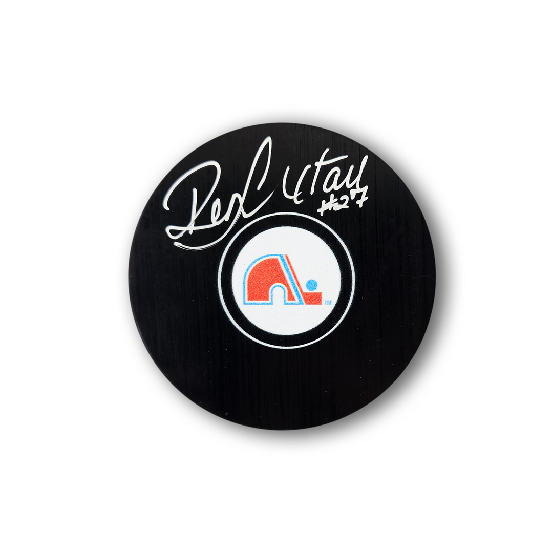 Ron Hextall Autographed Quebec Nordiques Hockey Puck