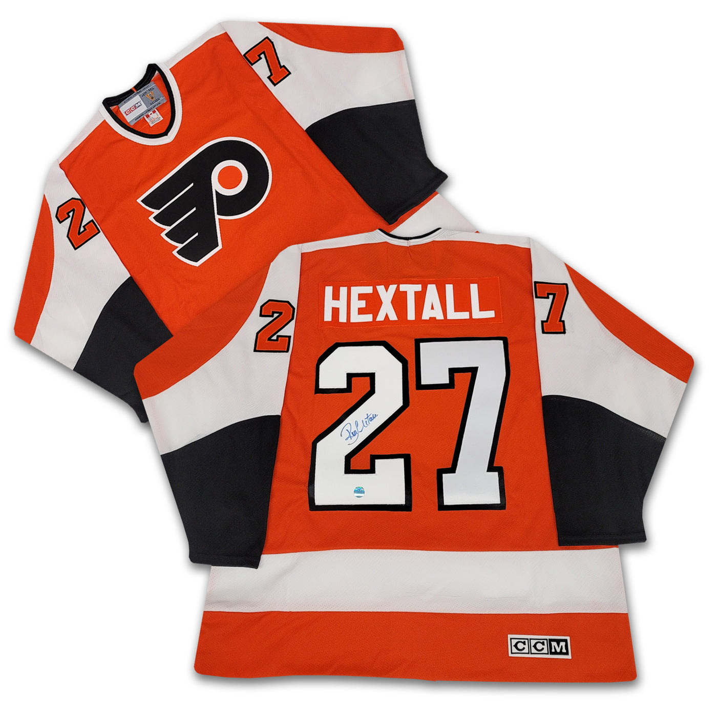 Ron Hextall Philadelphia Flyers Autographed Orange CCM Jersey