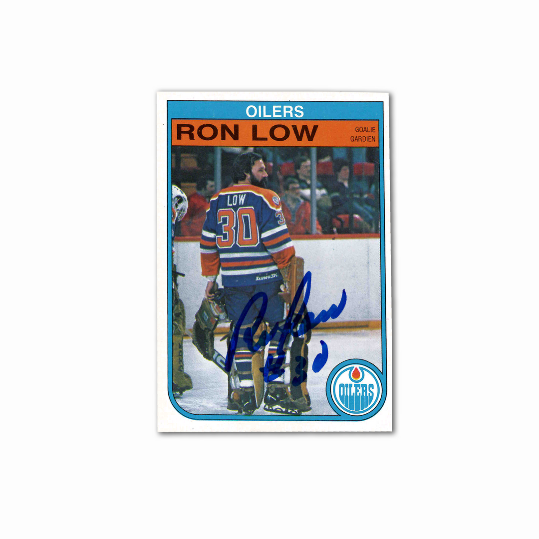 Ron Low Autographed 1982-83 O-Pee-Chee #112 Edmonton Oilers