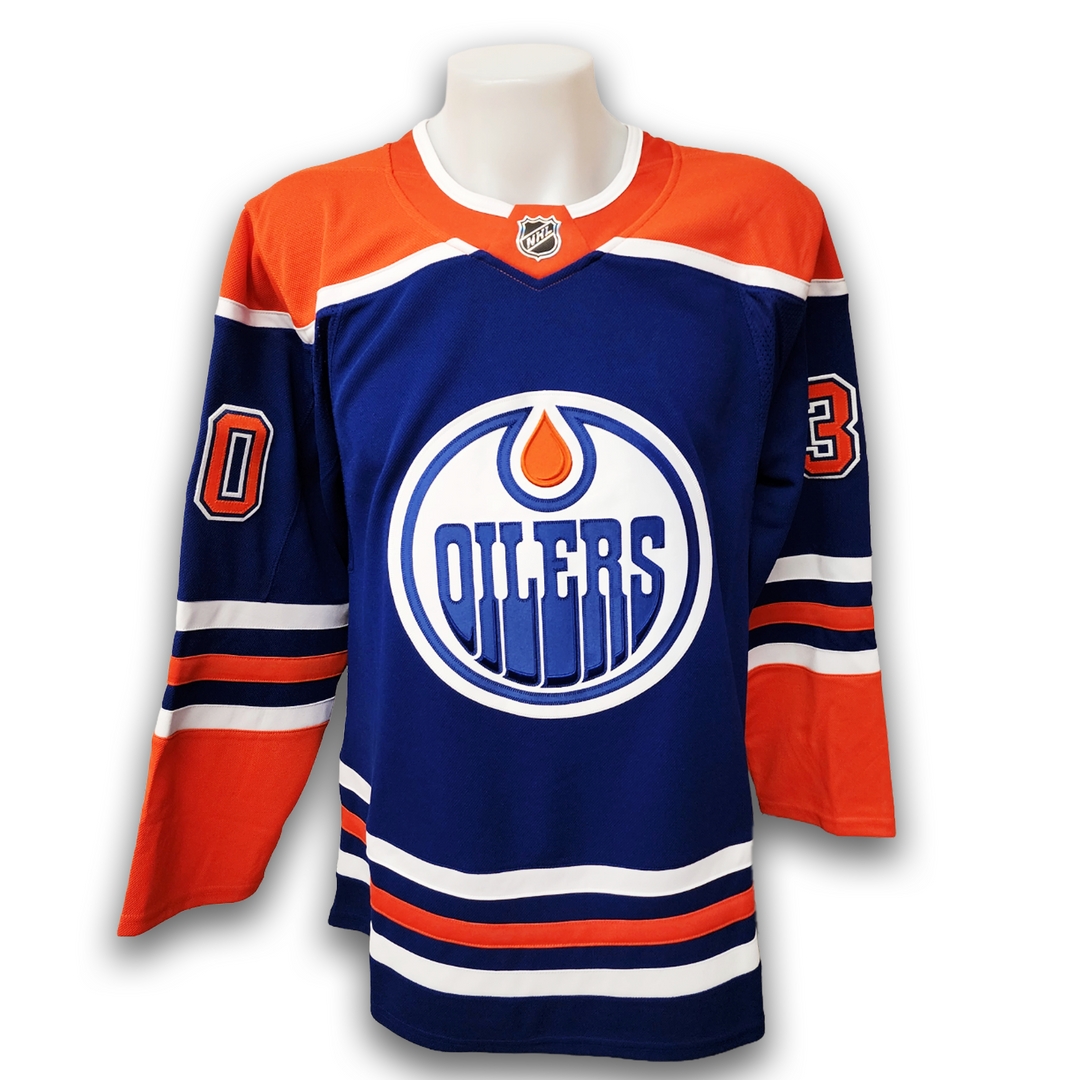Ron Low Autographed Edmonton Oilers Home Fanatics Premium Jersey
