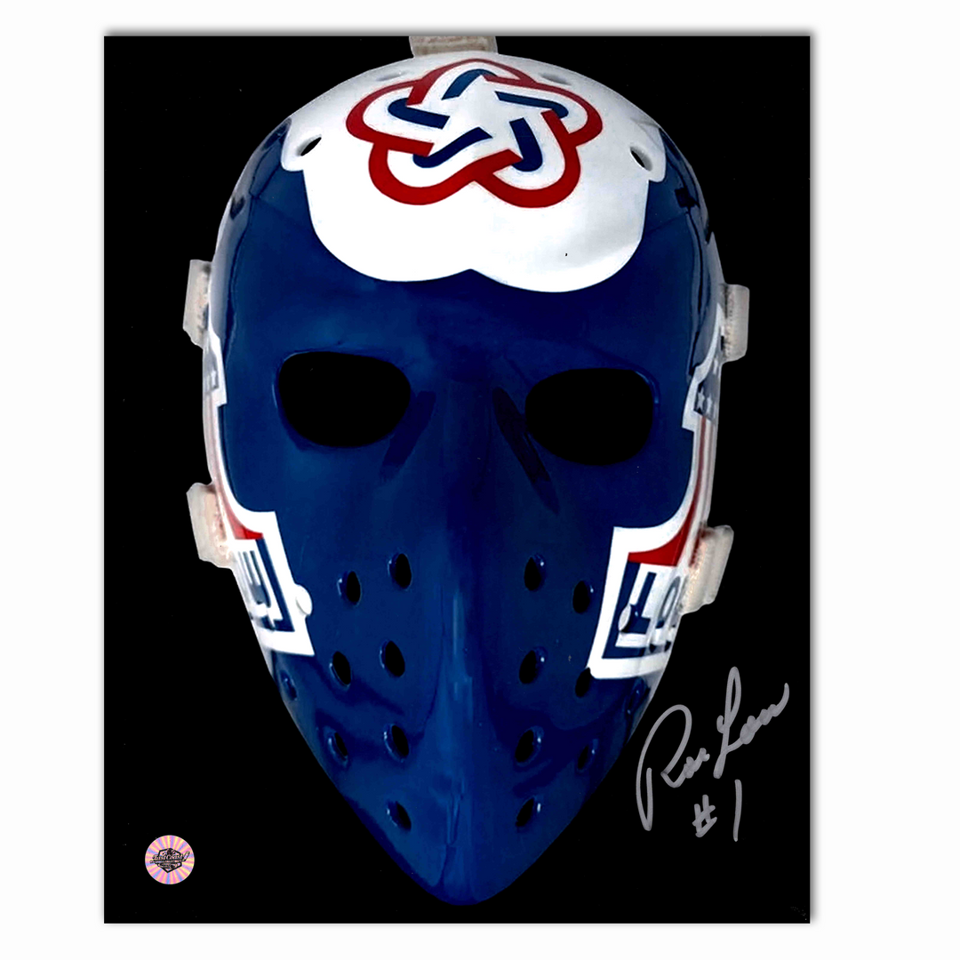 Ron Low Autographed Washington Capitals Blue Mask 8x10 Photo