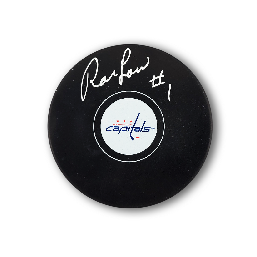 Ron Low Autographed Washington Capitals Hockey Puck