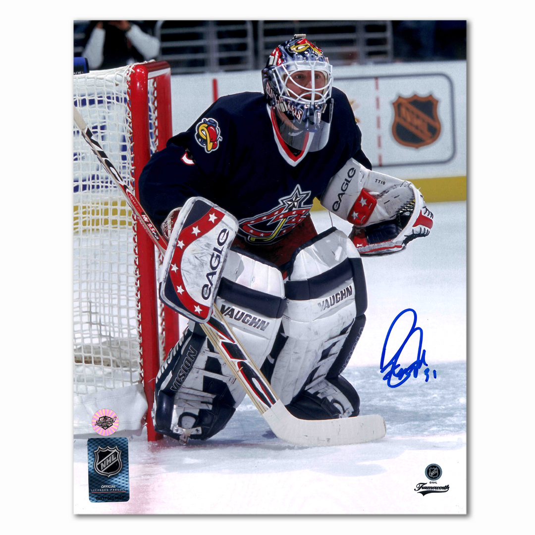 Ron Tuggnutt Autographed Columbus Blue Jackets Home 8x10 Photo