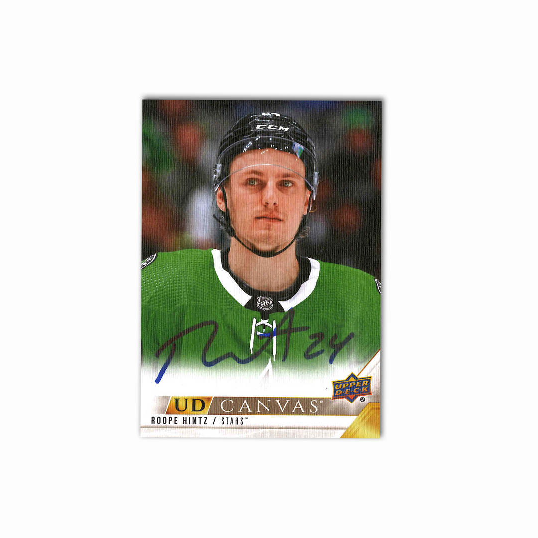 Roope Hintz Autographed Dallas Stars 2022-23 Series 2 Canvas Hockey Card