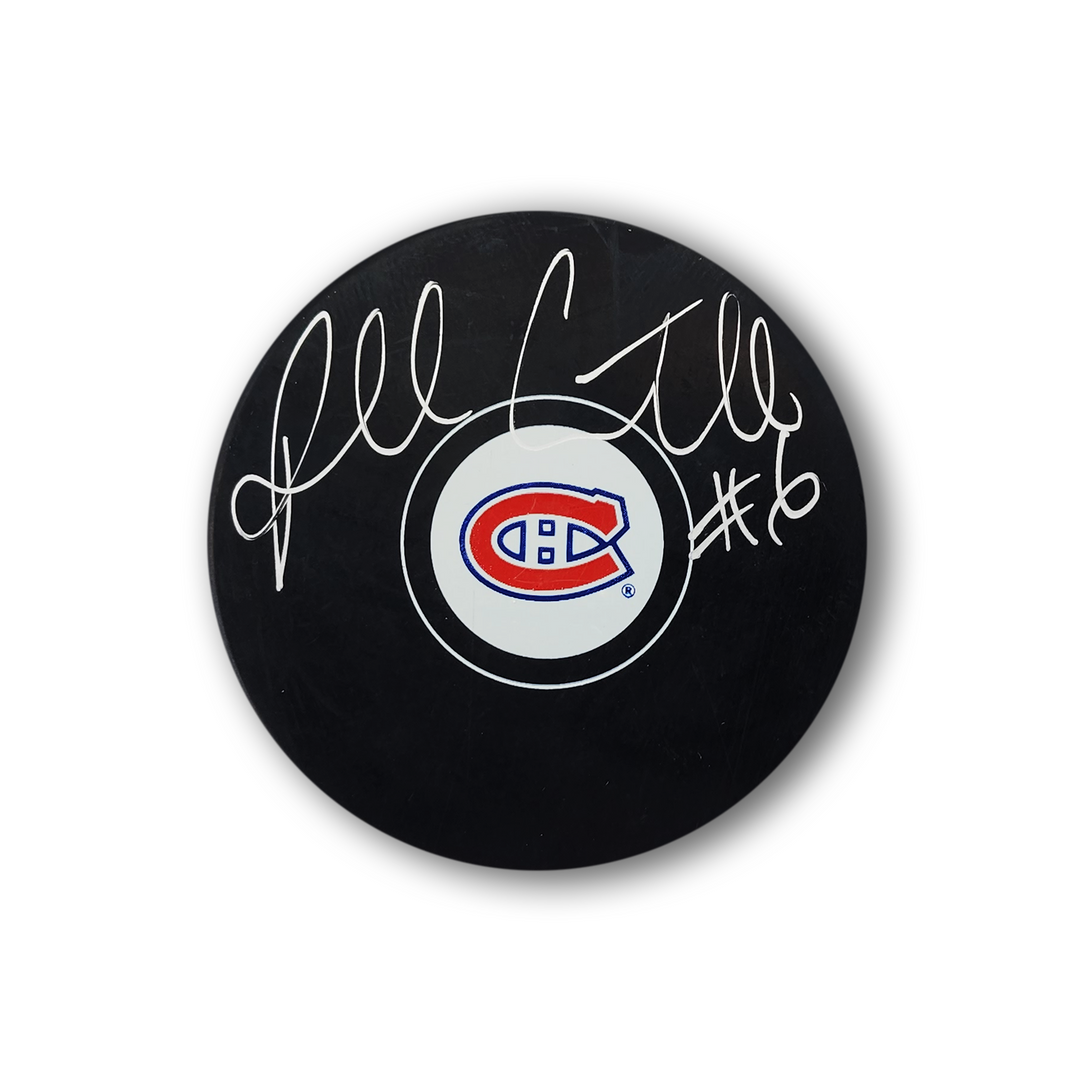 Russ Courtnall Autographed Montreal Canadiens Hockey Puck