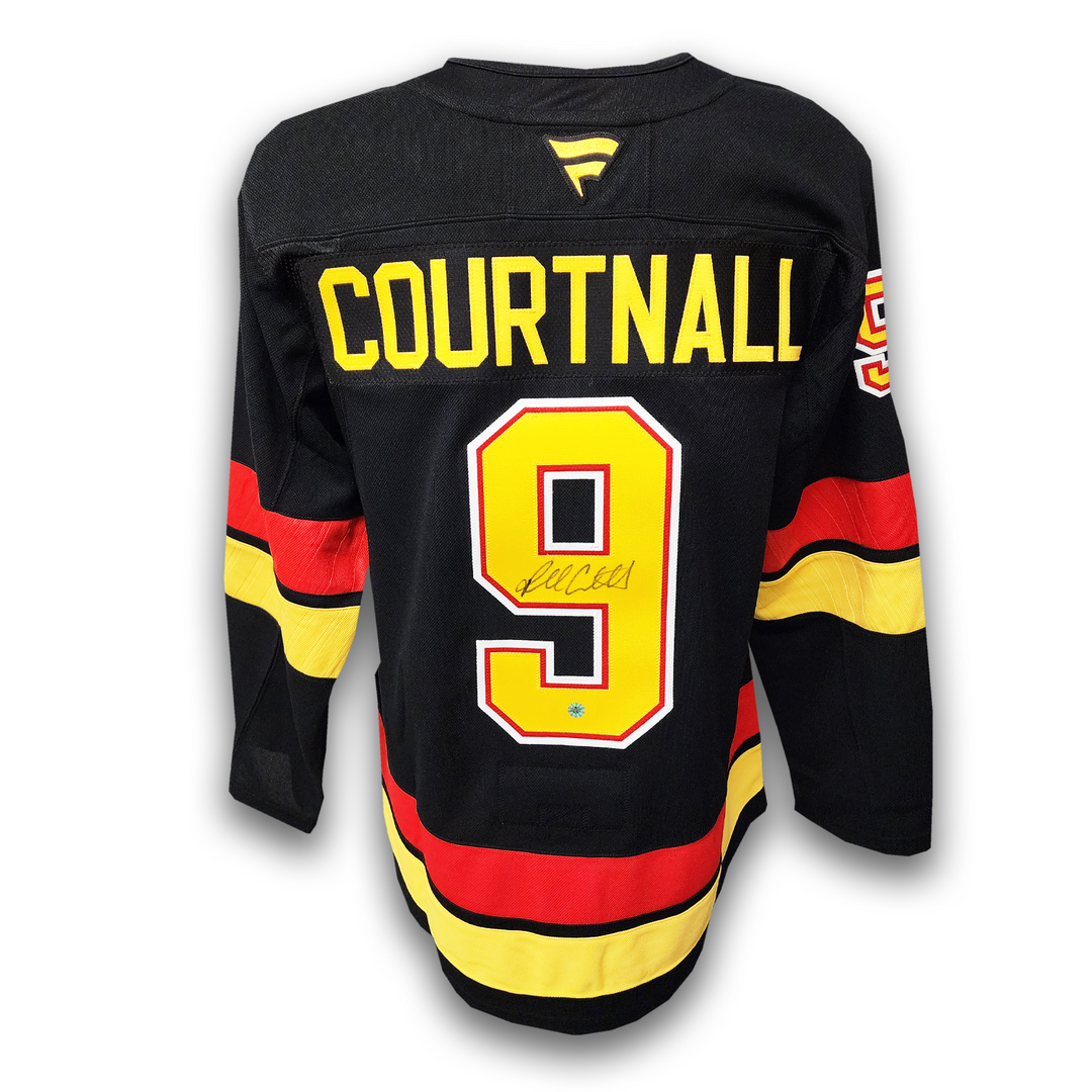 Russ Courtnall Autographed Vancouver Canucks Alternate Fanatics Premium Jersey