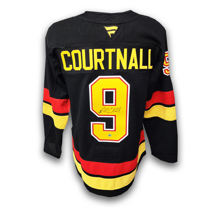 Russ Courtnall Autographed Vancouver Canucks Alternate Fanatics Premium Jersey