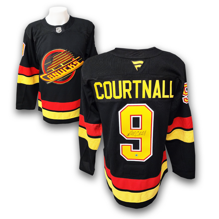 Russ Courtnall Autographed Vancouver Canucks Alternate Fanatics Premium Jersey