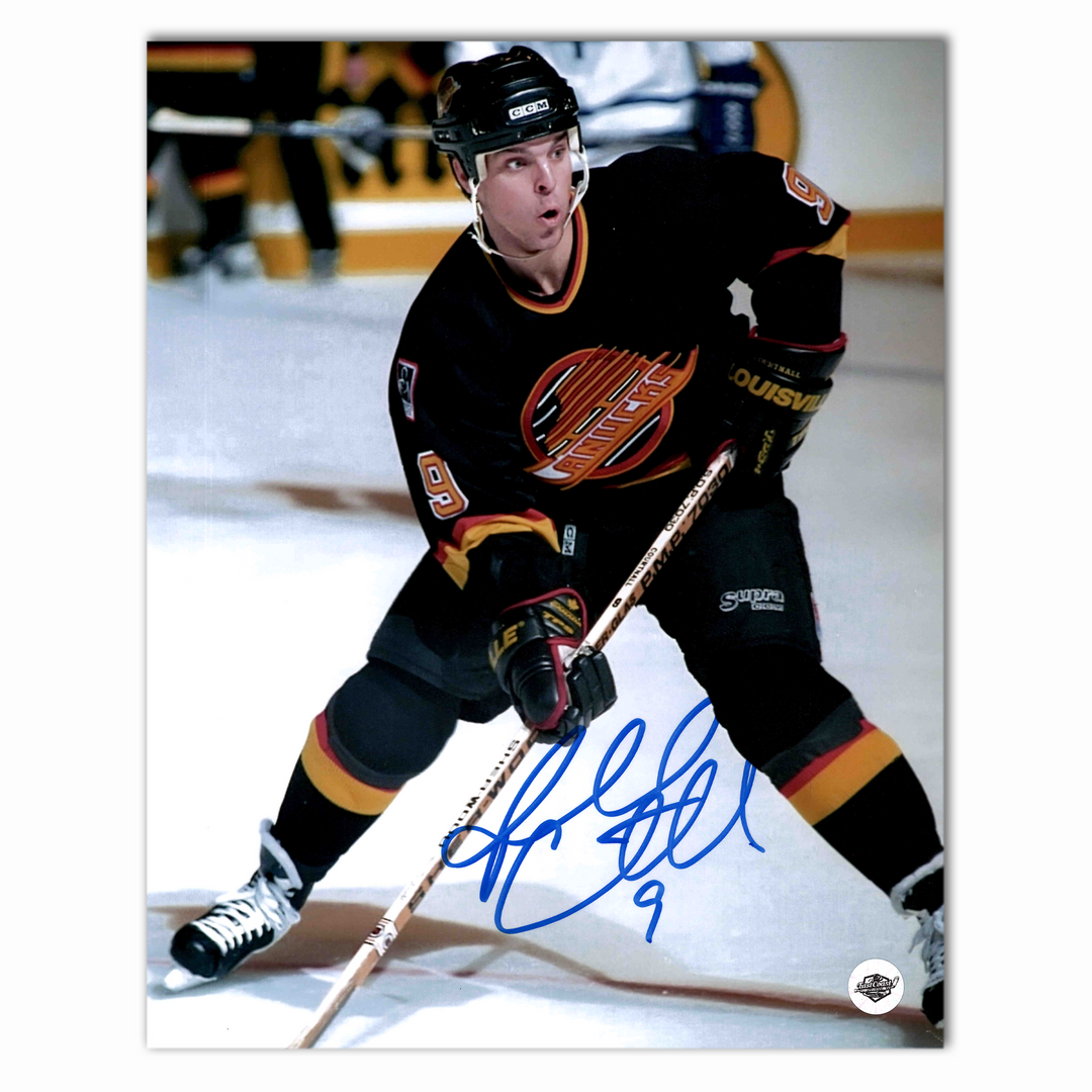 Russ Courtnall Autographed Vancouver Canucks Home 8x10 Photo