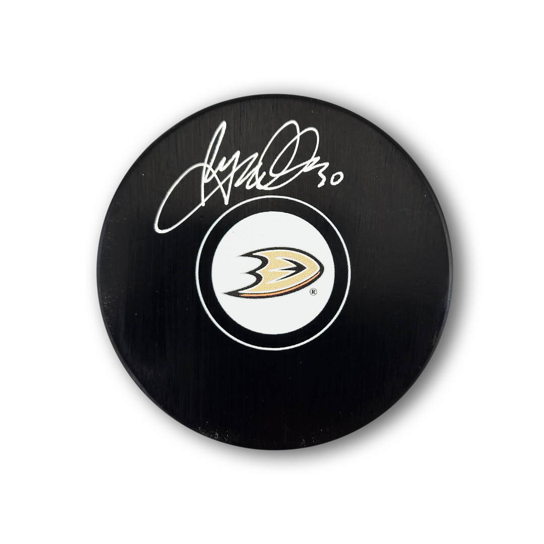 Ryan Miller Autographed Anaheim Ducks Hockey Puck