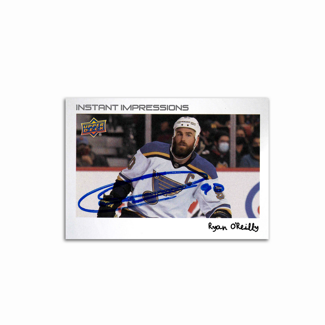 Ryan O'Reilly Autographed St. Louis Blues Instant Impressions Hockey Card