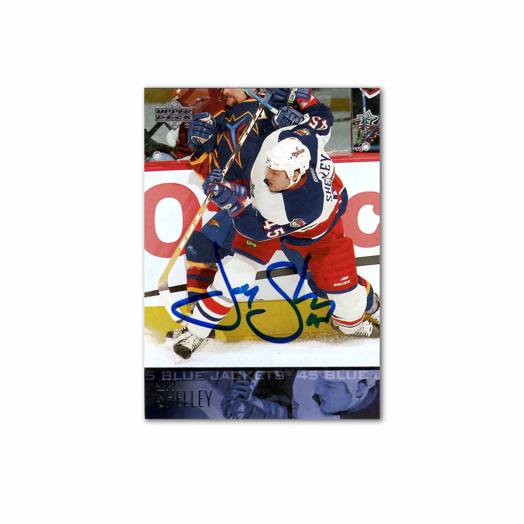 Jody Shelley Autographed Columbus Blue Jackets 2003 UDA 