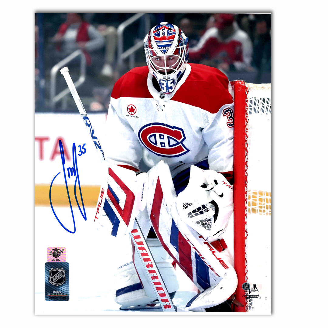 Sam Montembeault Autographed Montreal Canadiens Away 8x10 Photo