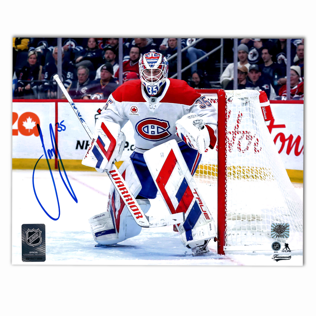 Sam Montembeault Autographed Montreal Canadiens Away 8x10 Horizontal Photo