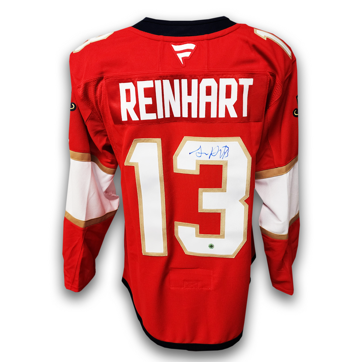 Sam Reinhart Autographed Florida Panthers Home Fanatics Premium Jersey