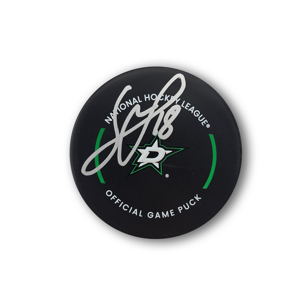 Sam Steel Autographed Dallas Stars Official Hockey Puck