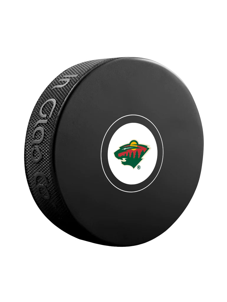 Pre-Order - Sam Steel Autographed Minnesota Wild Hockey Puck