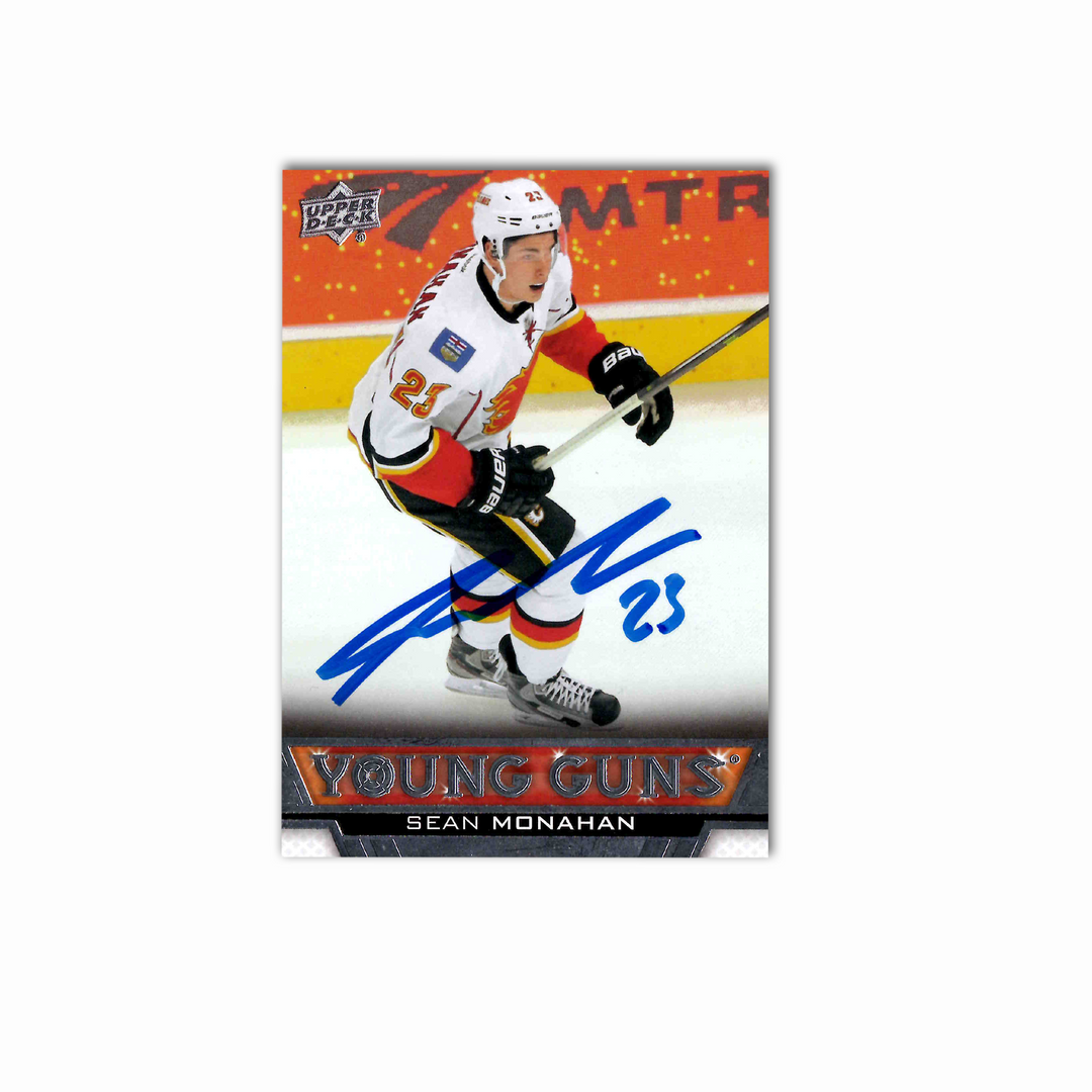 Sean Monahan Autographed Calgary Flames Young Guns Hockey Card