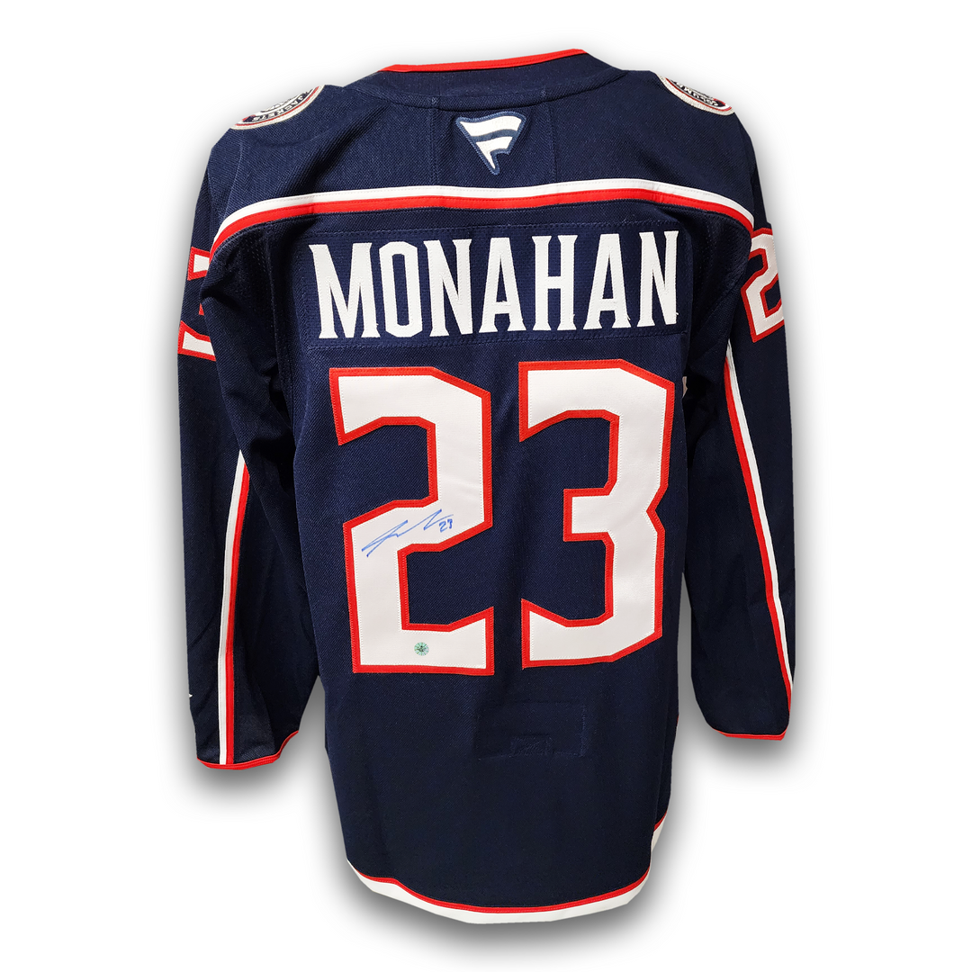 Sean Monahan Autographed Columbus Blue Jackets Home Fanatics Premium Jersey