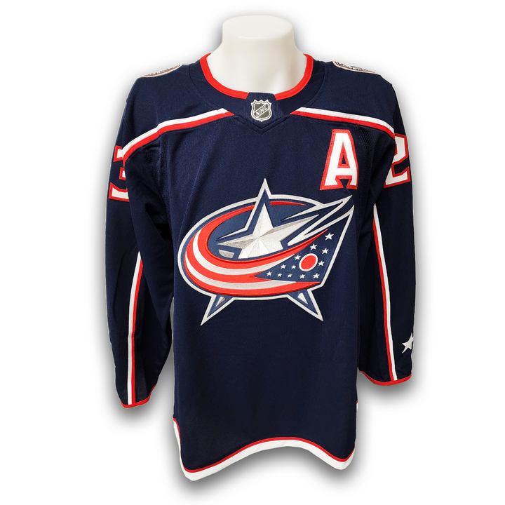 Sean Monahan Autographed Columbus Blue Jackets Home Fanatics Premium Jersey