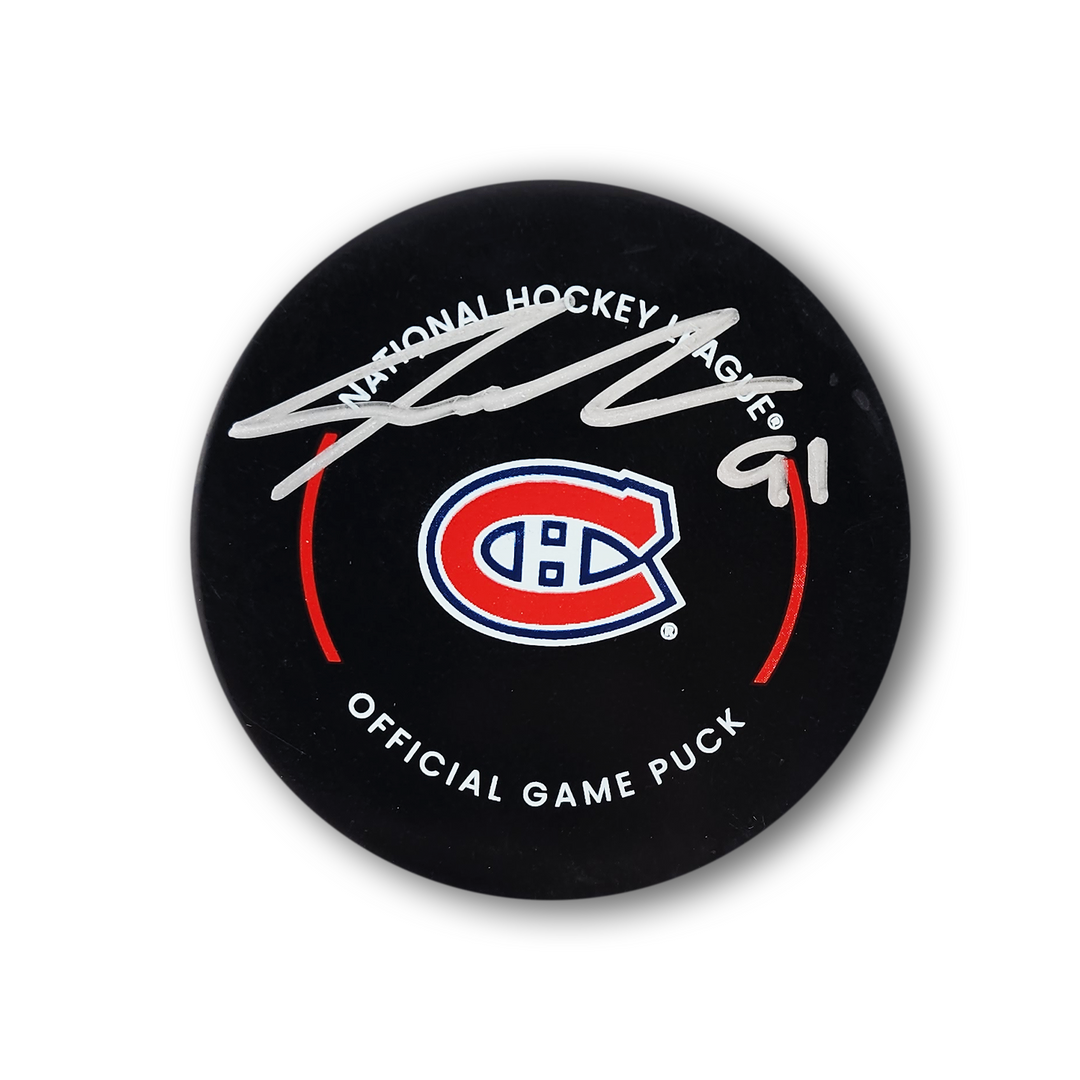 Sean Monahan Autographed Montreal Canadiens Official Hockey Puck