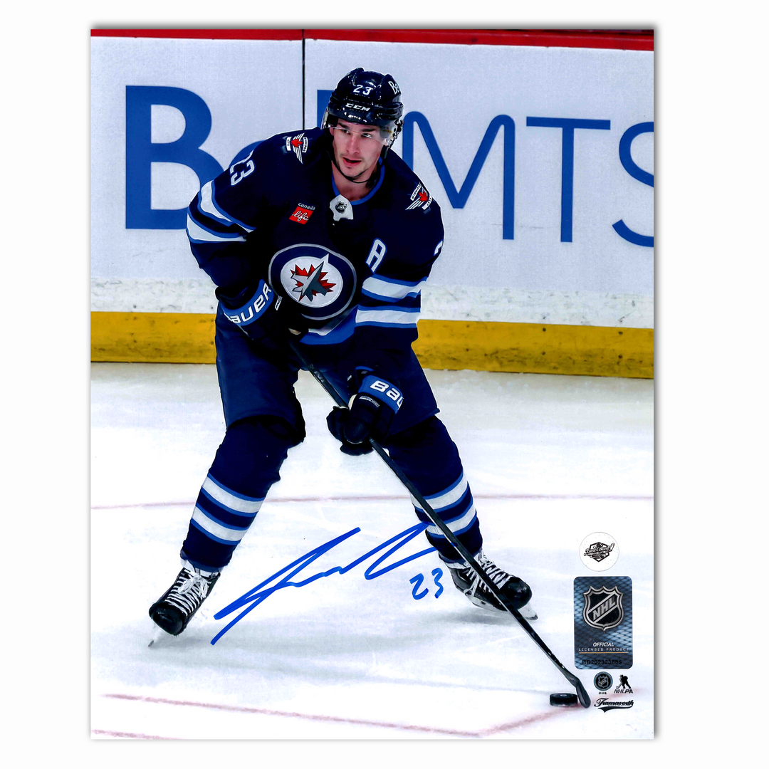 Sean Monahan Autographed Winnipeg Jets Home 8x10 Photo