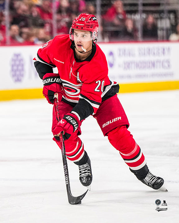 Pre-Order - Sebastian Aho Autographed Carolina Hurricanes Home 8x10 Photo (Red)