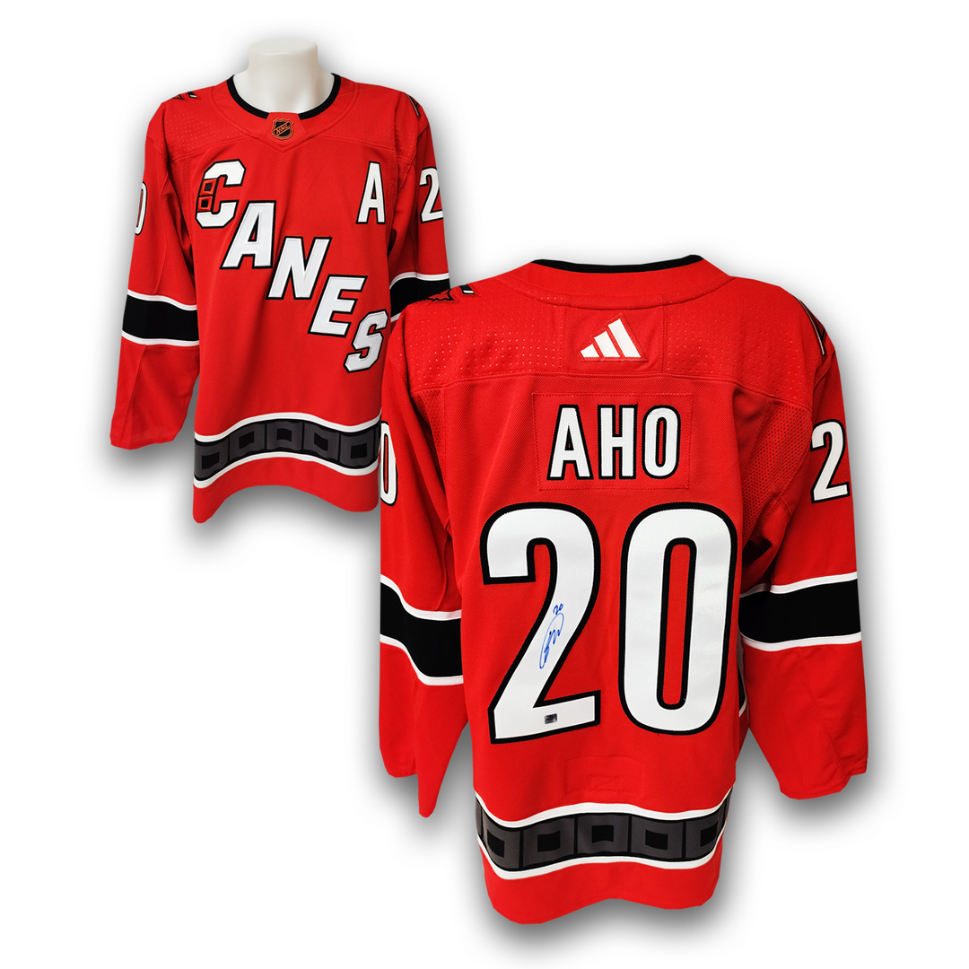 Carolina Hurricanes Adidas Hockey Retro Sebastian Aho Autographed