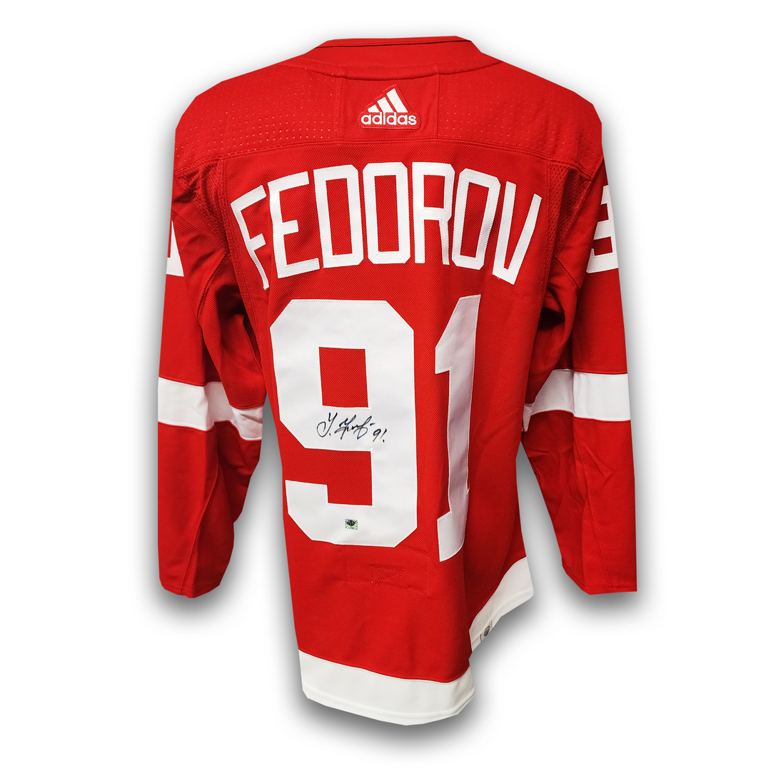 Sergei Fedorov Autographed Detroit Red Wings Adidas Jersey