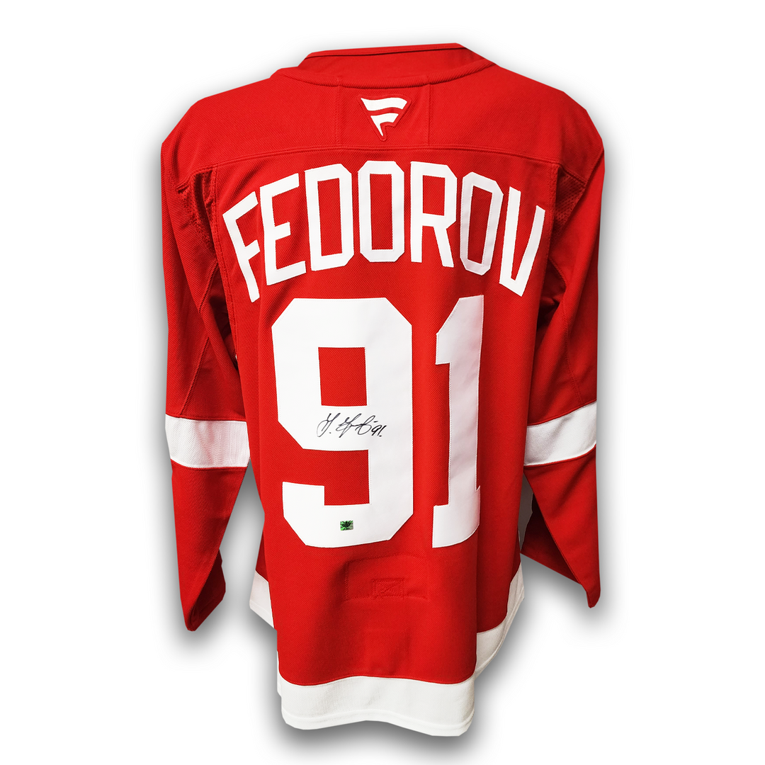 Sergei Fedorov Autographed Detroit Red Wings Fanatics Premium Jersey