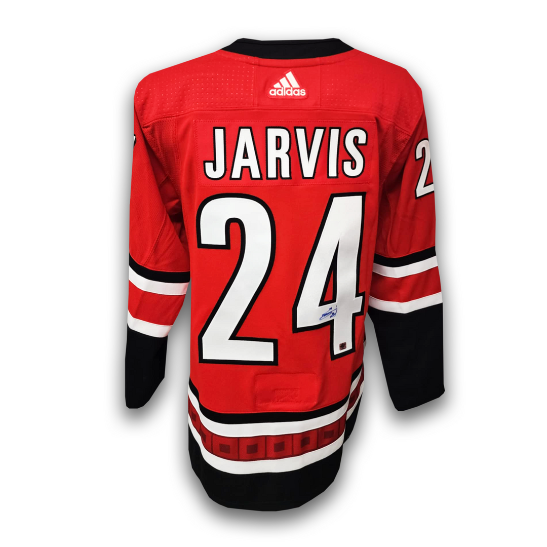 Seth Jarvis Autographed Carolina Hurricanes Home Adidas Jersey
