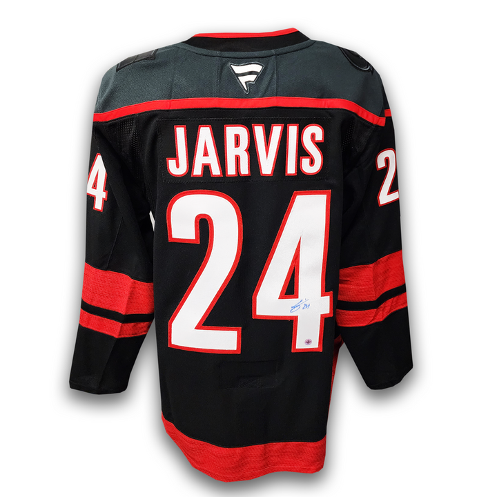 Seth Jarvis Autographed Carolina Hurricanes Home Fanatics Premium Jersey