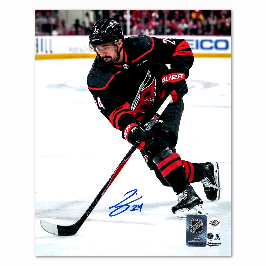 Seth Jarvis Autographed Carolina Hurricanes Home 8x10 Photo (Finals)