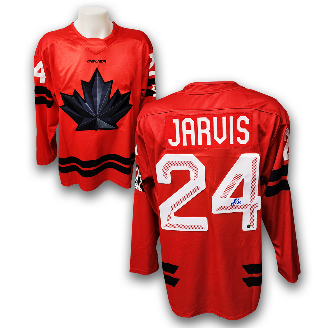 Seth Jarvis Autographed 2026 Team Canada Olympic Red Bauer Jersey