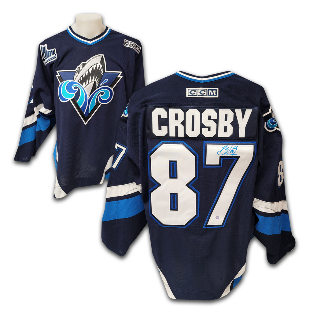 Sidney Crosby Rimouski Oceanic Authentic Blue CCM Jersey – East