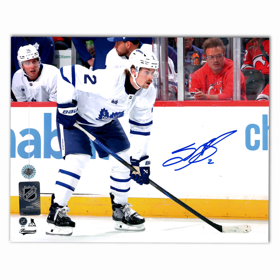 Simon Benoit Autographed Toronto Maple Leafs Away Horizontal 8x10 Photo