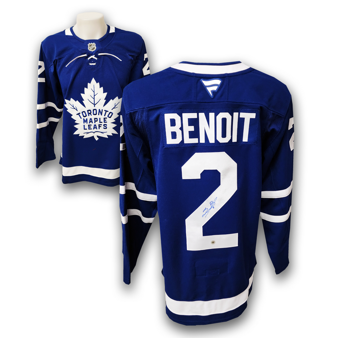 Simon Benoit Autographed Toronto Maple Leafs Home Fanatics Premium Jersey
