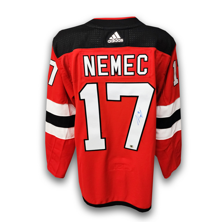 Simon Nemec Autographed New Jersey Devils Home Adidas Jersey