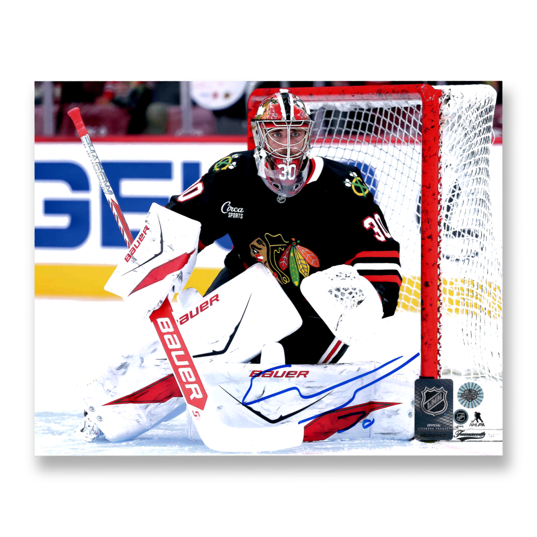 Spencer Knight Autographed Chicago Black Hawks Alternate Horizontal 8x10 Photo