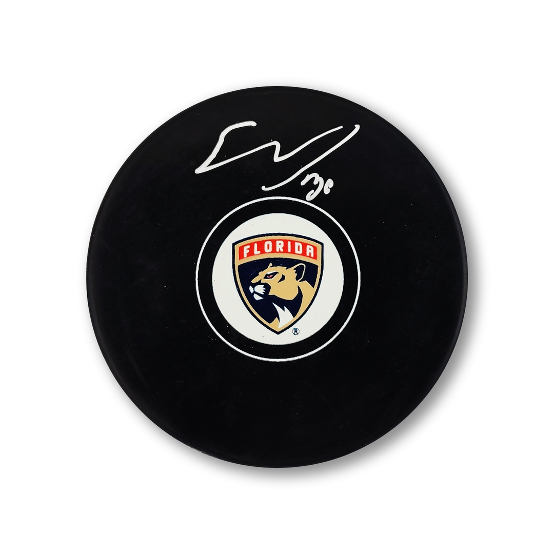 Spencer Knight Autographed Florida Panthers Hockey Puck