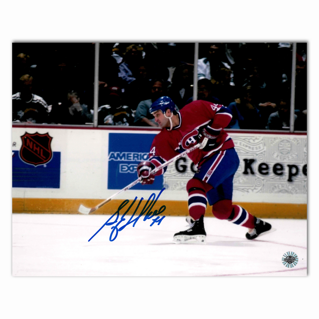 Stephane Richer Autographed Montreal Canadiens Home 8x10 Horizontal Photo