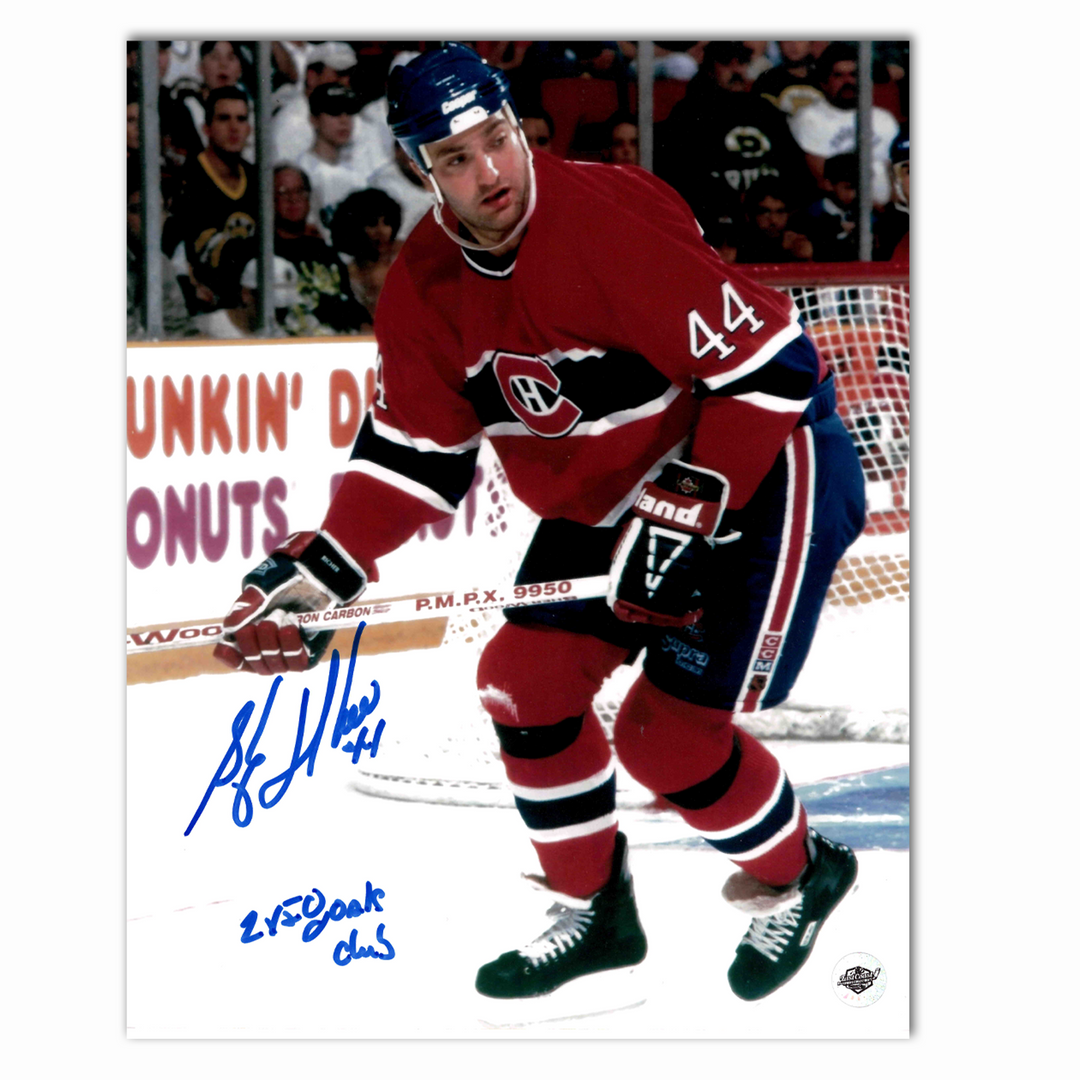 Stephane Richer Autographed Montreal Canadiens Home 8x10 Photo