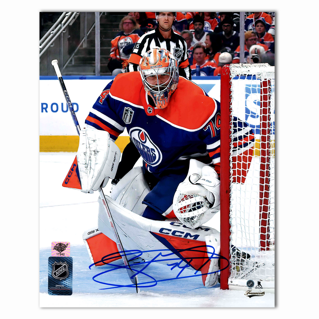 Stuart Skinner Autographed Edmonton Oilers Home Stanley Cup Finals 8x10