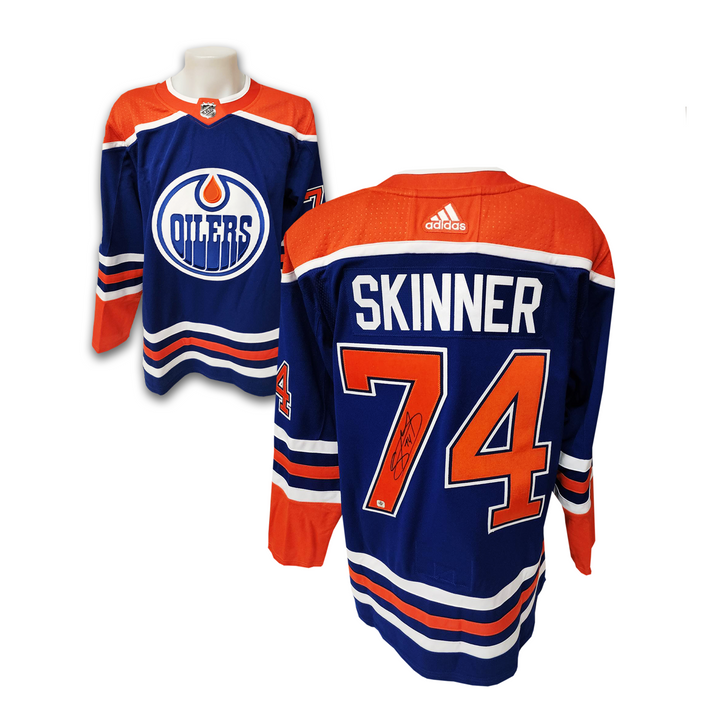 Stuart Skinner Autographed Edmonton Oilers Home Adidas Jersey