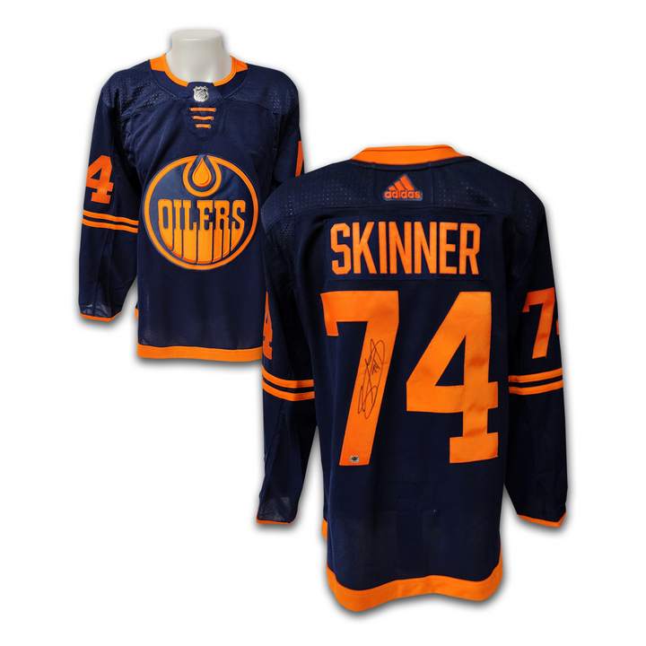 Stuart Skinner Autographed Edmonton Oilers Alternate Adidas Jersey