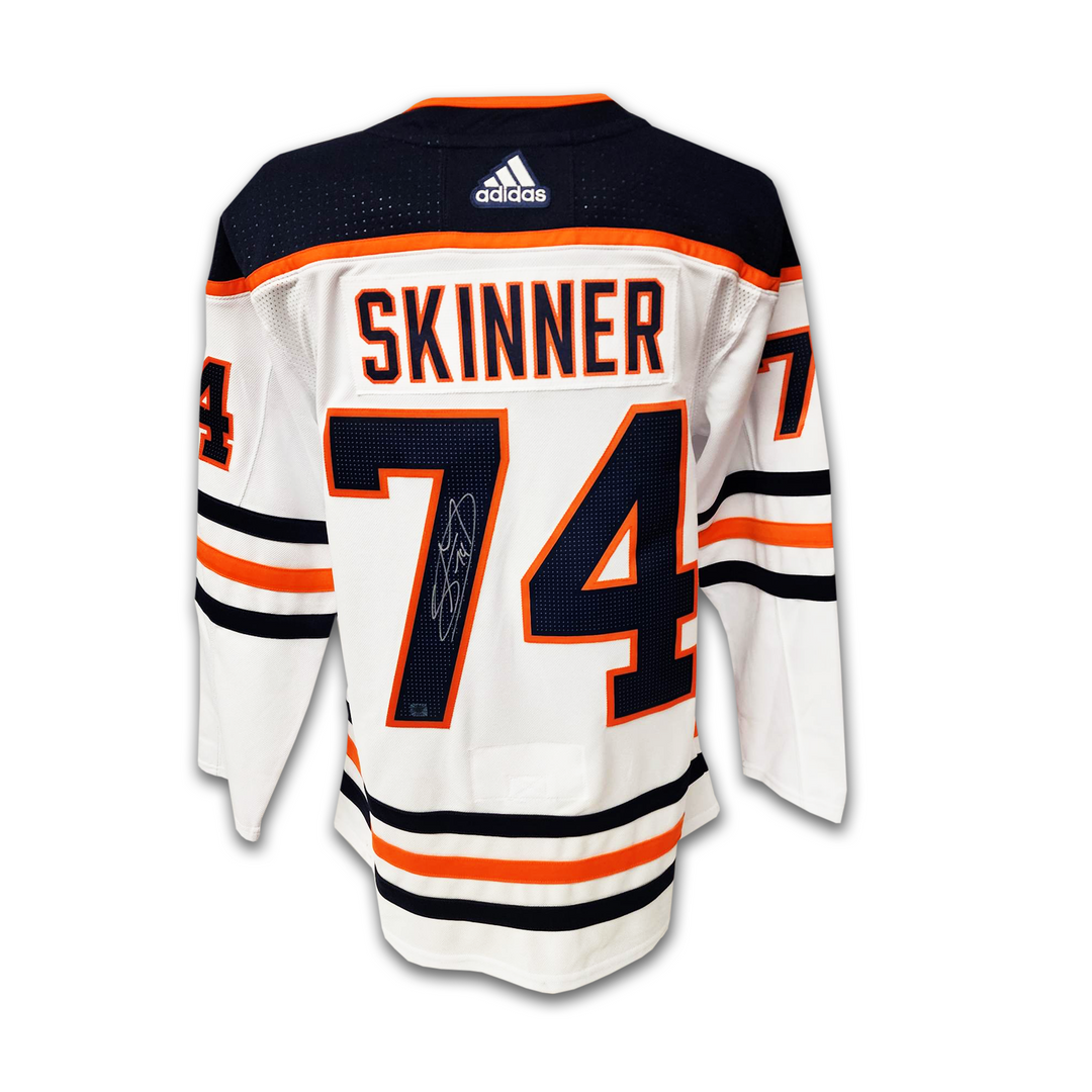Stuart Skinner Autographed Edmonton Oilers Away Adidas Jersey 2017-2022