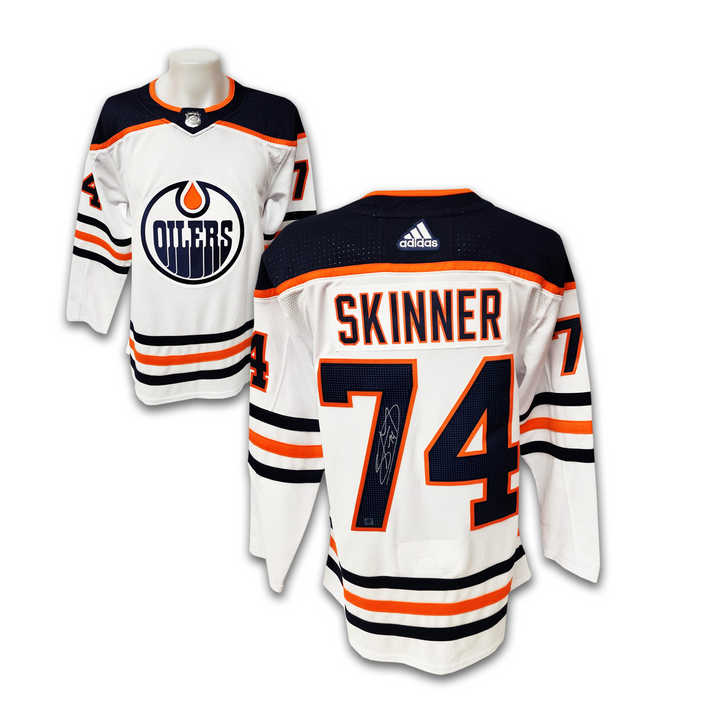 Stuart Skinner Autographed Edmonton Oilers Away Adidas Jersey 2017-2022
