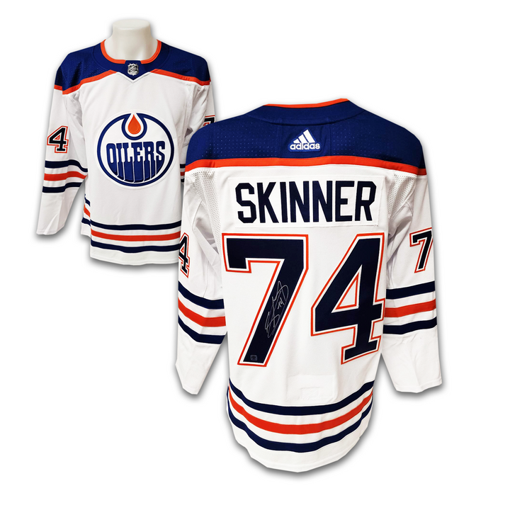 Stuart Skinner Autographed Edmonton Oilers Away Adidas Jersey