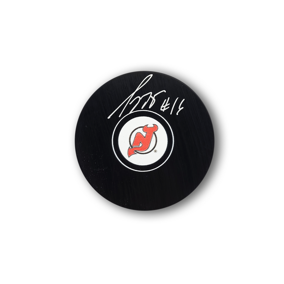 Sylvain Turgeon Autographed New Jersey Devils Hockey Puck