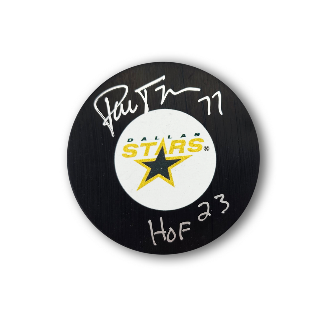 Pierre Turgeon Autographed Dallas Stars Hockey Puck
